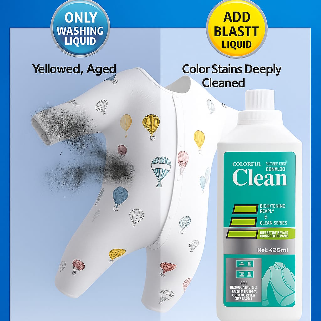 8 in 1 Colour Bleach Laundry Detergent Stain Remover ( BUY 1 GET 1 FREE )