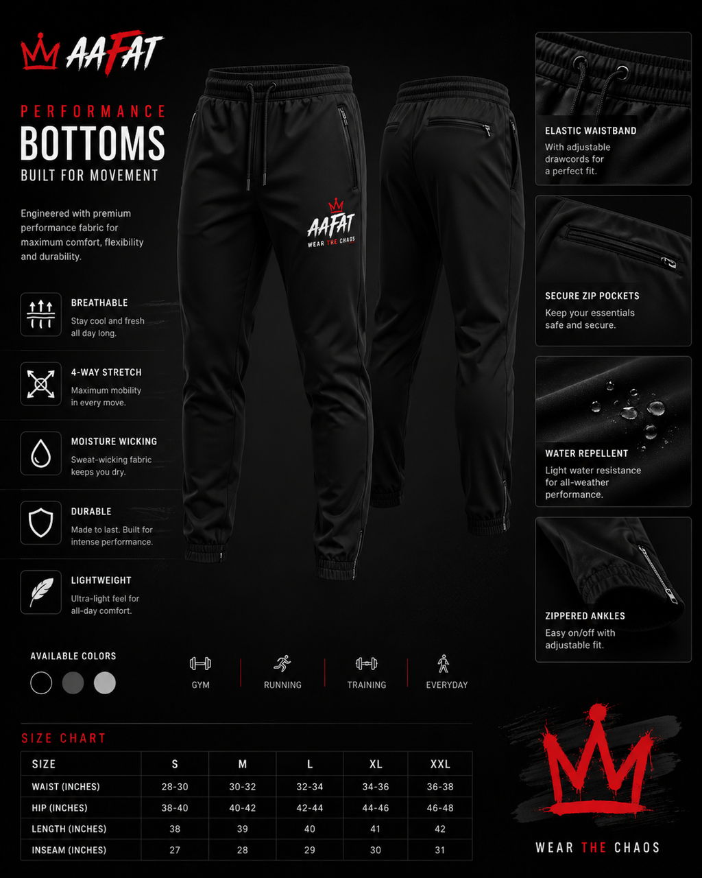 AAFAT Performance Bottoms – Chaos Edition