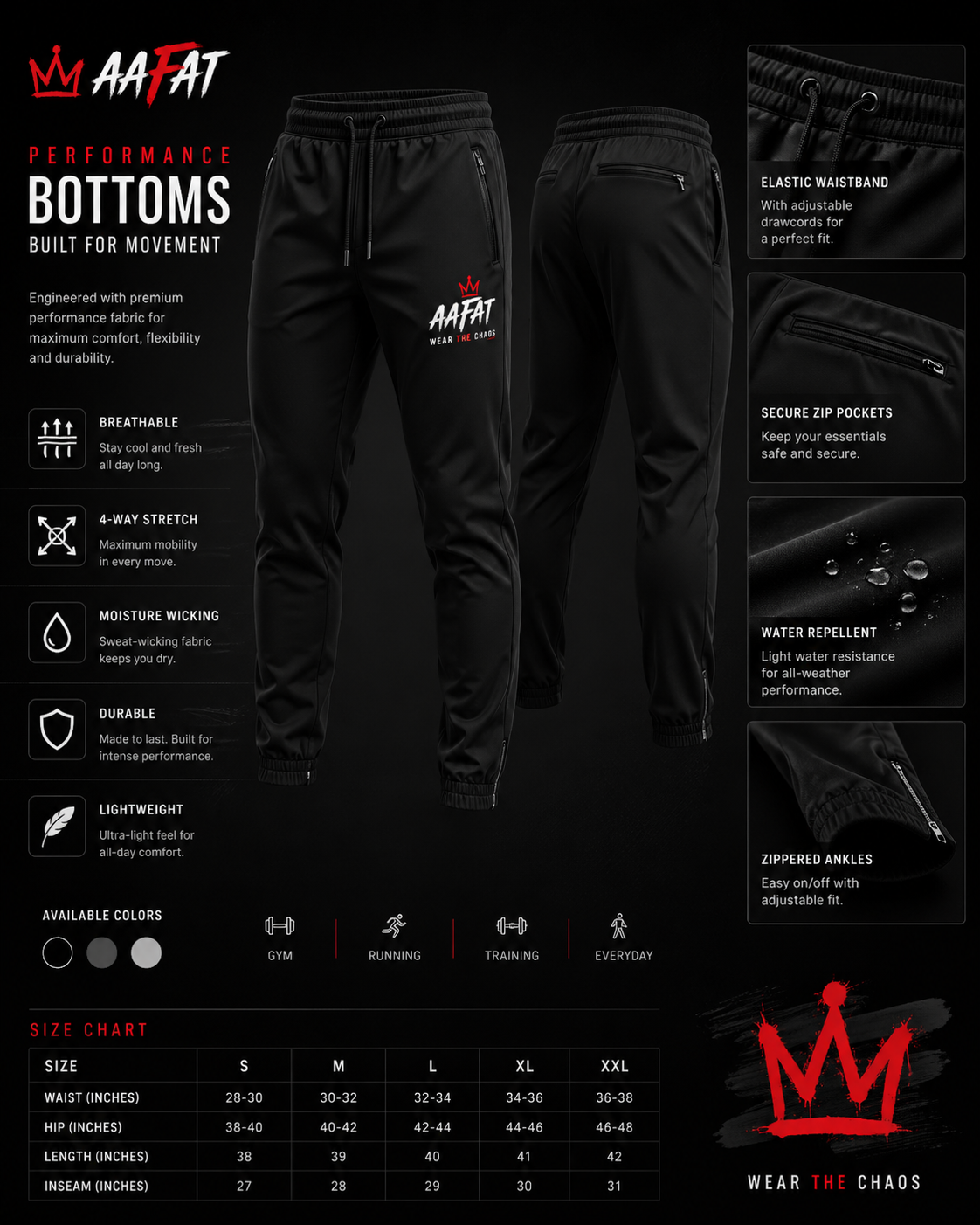 AAFAT Performance Bottoms – Chaos Edition
