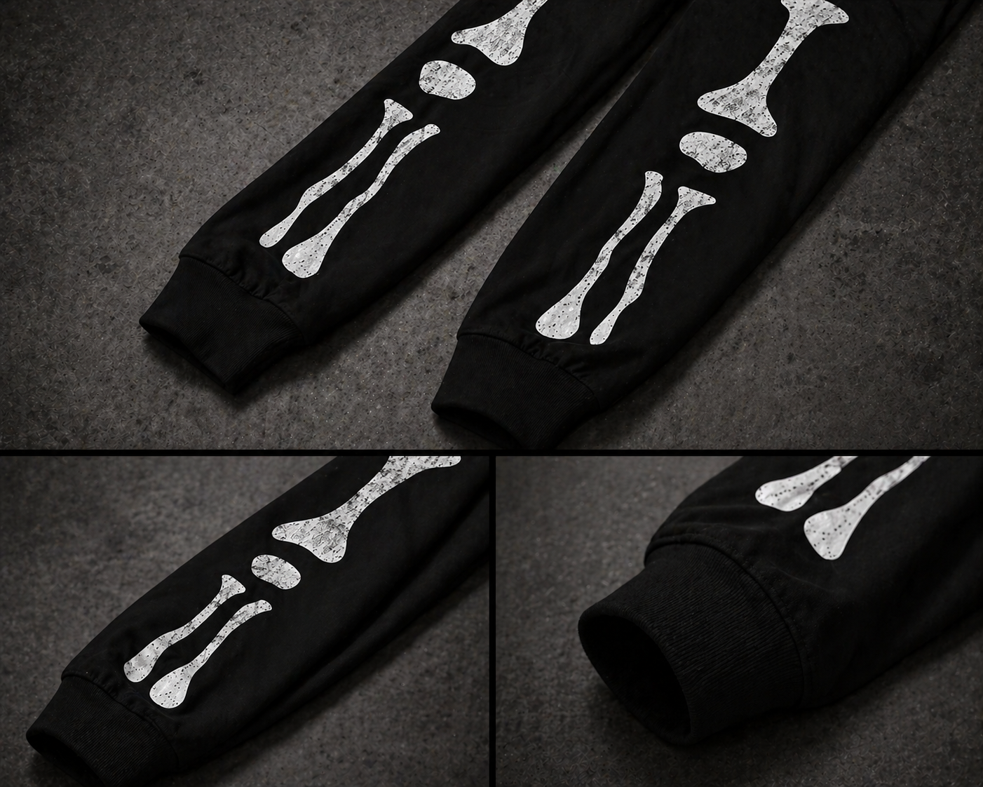 AAFAT CHAOS BONES LONGSLEEVE T-SHIRT - BLACK